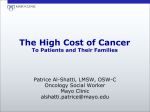 The Cost of Cancer To Patients and Their Families