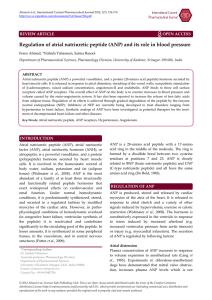 Regulation of atrial natriuretic peptide