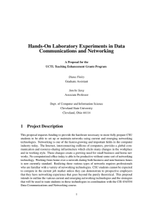 Hands-On Laboratory Experiments in Data Communications and