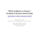 Which endpoint to choose ? (in phase II sarcoma clinical trials)