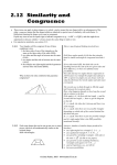 2.12 Similarity and Congruence