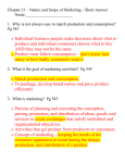 Chapter 21 – Nature and Scope of Marketing – Short Answer