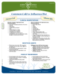 Common Cold vs. Influenza (Flu)