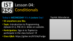 Conditionals