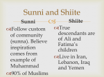 Sunni and Shiite