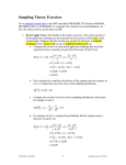 Sampling Theory Exercises