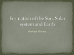 Formation of the solar system notes