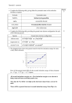 Tutorial 3 - answers • Complete the following table, giving either the