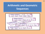 Arithmetic and Geometric Sequences