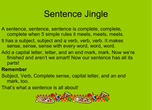 Sentence Jingle