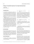 Data Transformation for Normalization