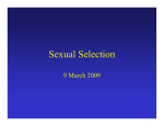 Sexual Selection