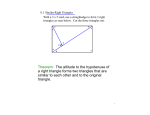 The altitude to the hypotenuse of a right triangle forms two triangles