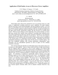 Application of Field Emitter Arrays to Microwave Power Amplifiers