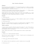 Topic: Properties of Exponents Definition: Exponents represent