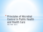 Principles of Microbial Control in Public Health and Health Care