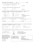 CSC 127A - Exam1 - University of Arizona