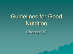 Guidelines for Good Nutrition