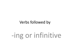 Verbs followed by