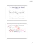 7-3: Areas Under Any Normal Curve