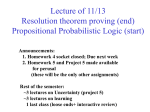 Probabilistic Propositional Logic