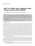 MPPT for PMSG Based Standalone Wind Energy Conversion