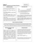 Chapter 2: Elements, Compounds, and Chemical Reactions