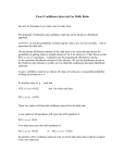 Exact Confidence Intervals For Odds Ratio