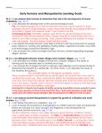 Early Humans and Mesopotamia Learning Goals