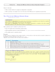 The t-Test for the Difference Between Means