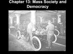 Chapter 13: Mass Society and Democracy