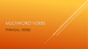 multiword verbs - Professor Flavia Cunha