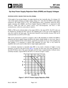 MT-043: Op Amp Power Supply Rejection Ratio