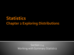 Statistics Chapter 2 Exploring Distributions