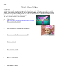 Mitosis and Cancer Webquest