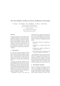 The class imbalance problem in pattern classification and learning V