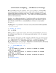 Simulations: Sampling Distribution of Average