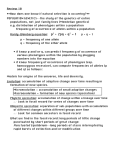 Review 10 ••How does one know if natural selection is occurring