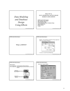 Data Modeling and Database Design Using ERwin