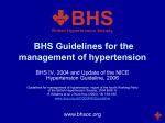 BHS Guidelines for the management of hypertension: Slide