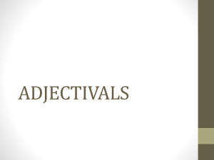 ADJECTIVALS