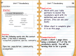 Work with your table partners to match the vocabulary word with its