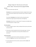 Biology 2 Chapter 29: Plant Structure and Function Section 1 Notes