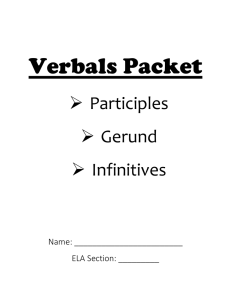 Verbals Packet