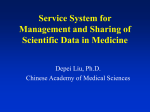 Management and Sharing System of Scientific Data for Medicine