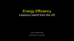 Energy Efficiency Lessons Learnt from the US