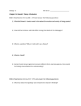 Ch 15 – Darwin`s Theory of Evolution Worksheet