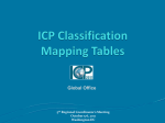 ICP Classification Mapping Tables 5 th Regional