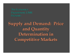 Supply and Demand: Price and Quantity Determination in