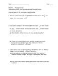 Math 9 – Assignment – Real Numbers